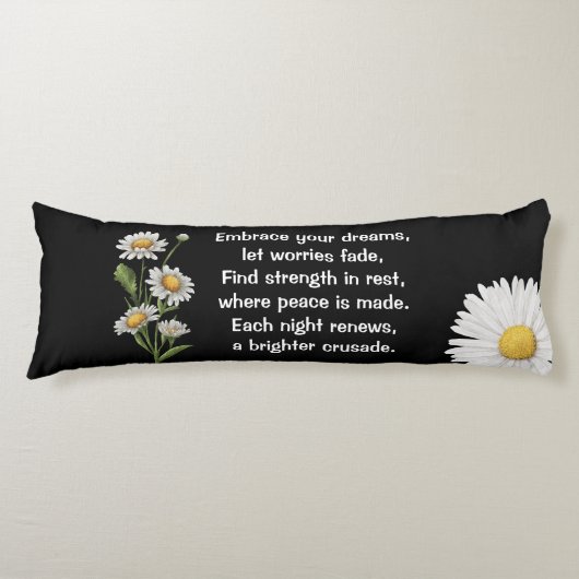 Zwarte hoofdpijp lichaamskussen (Voorkant)