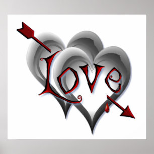 ZWARTE HOORZITTEN EN VERLIEFDE WEG DOOR SHARON SHA POSTER