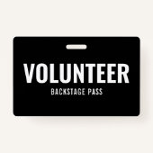 Zwarte horizontale ID-badge voor het passeerplatfo Badge (Voorkant)