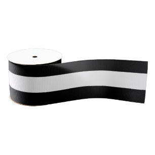 Zwarte horizontale strepen grosgrain lint