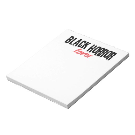 Zwarte Horror Liefhebber Briefpapier Notitieblok (Gedraaid)