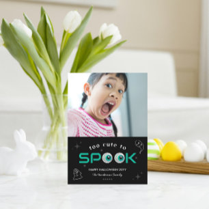 Zwarte Horror Oog Te Schattig Om Te Verschrikken H Briefkaart