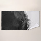 ZWARTE HORSE BADHANDDOEK (Badhanddoek)