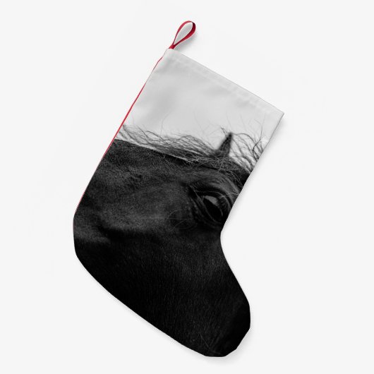 ZWARTE HORSE KLEINE KERSTSOK (Voorkant (Hangend))