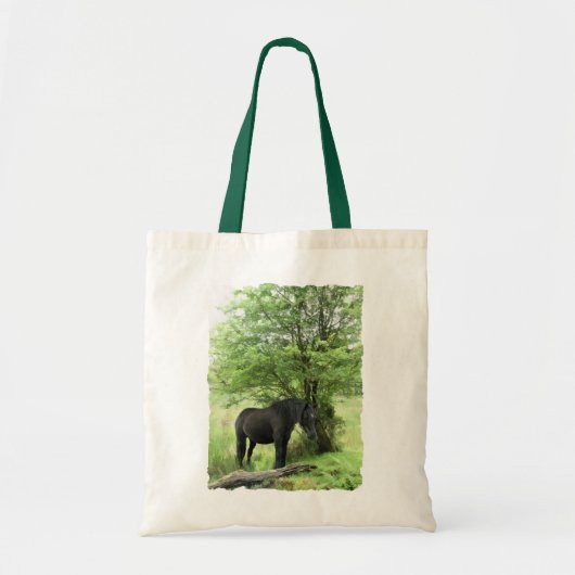 ZWARTE HORSE TOTE BAG (Voorkant)