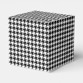 Zwarte Houndstooth Bruiloft Favor Box Bedankdoosjes (Achterkant)