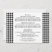 Zwarte Houndstooth Informatiekaart Kaart (Voorkant)