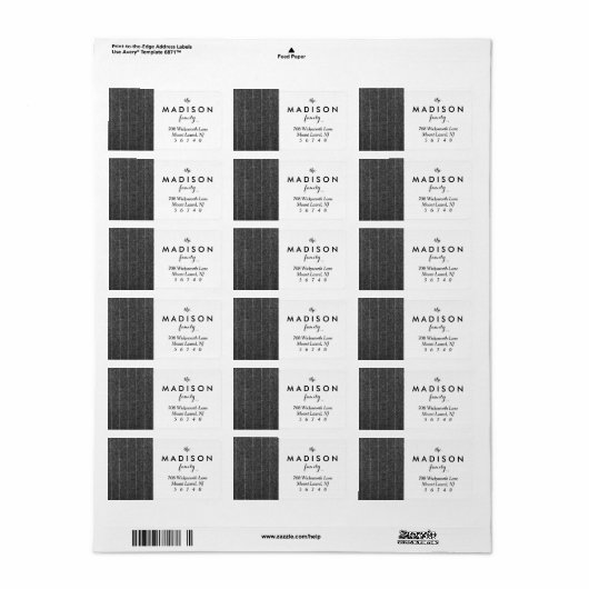 Zwarte houtskool met twitteraar en twitteraar etiket (Full Sheet)