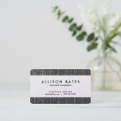 Zwarte houtskool met twitteraar en twitteraar visitekaartje (Staand voorkant)