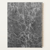 Zwarte houtskool Modern Marmer Planner (Achterkant)