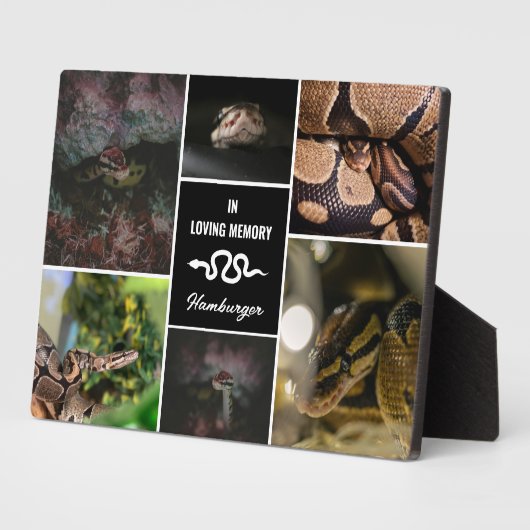 Zwarte huisdier slang foto collage ter nagedachten fotoplaat (Zijkant)