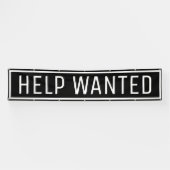 Zwarte Hulp Gezochte gebarentbanner Spandoek (Horizontaal)