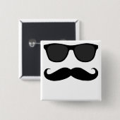 Zwarte Humor en zonnebril Gift Vierkante Button 5,1 Cm (Voorkant /achterkant)