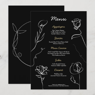 Zwarte Huwelijksbloemen met Elegantie Menu