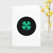 Zwarte Ierse cirkel wenskaart Kaart (Gele Bloem)