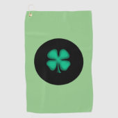 Zwarte Ierse cirkelgolfhanddoek Golfhanddoek (Voorkant)