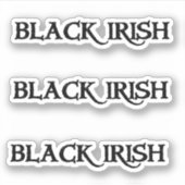 Zwarte Ierse contourstickers Sticker (Voorkant)