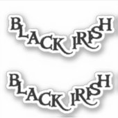 Zwarte Ierse contourstickers Sticker (Voorkant)