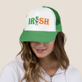 Zwarte Ierse St. Patrick's day Trucker Pet (In situ)