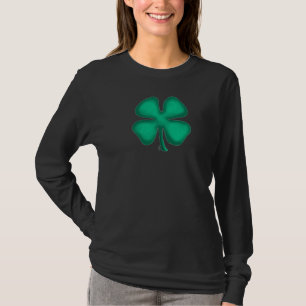 Zwarte Ierse vrouwen met lange mouwen shirt
