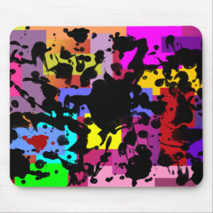 ZWARTE INK gekleurd Muismat