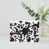 ZWARTE INK | Maak uw eigen achtergrond Briefkaart (Staand voorkant)