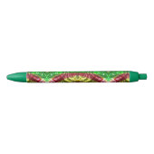 Zwarte inkt kerstpen Groen Rood Geel Pen (Voorkant)