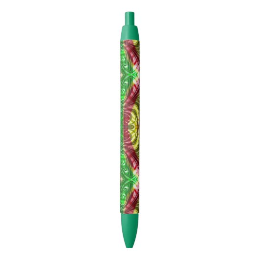 Zwarte inkt kerstpen Groen Rood Geel Pen (Voorkant Verticaal)
