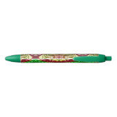 Zwarte inkt kerstpen Groen Rood Geel Pen (Achterkant)