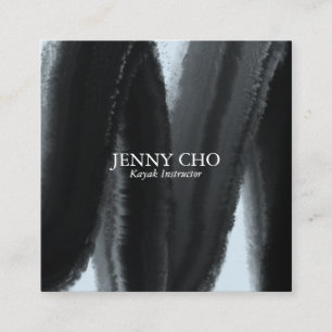 Zwarte inktverfband bleek blauw vierkante visitekaartje