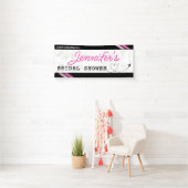 Zwarte instapkaart Bruidsdouche Spandoek (Insitu)