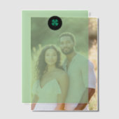 Zwarte Irish Circle groene vellum papieren Vellum Uitnodigingen (Offset (Koppel))