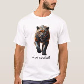 Zwarte jachtluipaard t-shirt (Voorkant)
