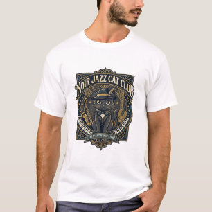 Zwarte Jazz Kat Kat Vader Cadeau Idee - Zwarte Jaz T-shirt