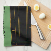 Zwarte Jeans Jas Grappige Keuken Handdoek Custom T (Quarter Fold)