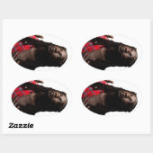 Zwarte Jesus sticker (Vel)