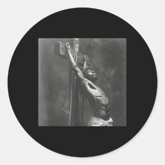 Zwarte Jezus, Christendom, Kerk, Christus, Jezus 2 Ronde Sticker