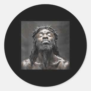 Zwarte Jezus, Christendom, Kerk, Christus, Jezus _ Ronde Sticker