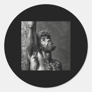 Zwarte Jezus, Christendom, Kerk, Christus, Jezus Ronde Sticker