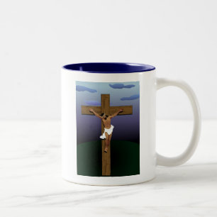 Zwarte Jezus Christus Tweekleurige Koffiemok
