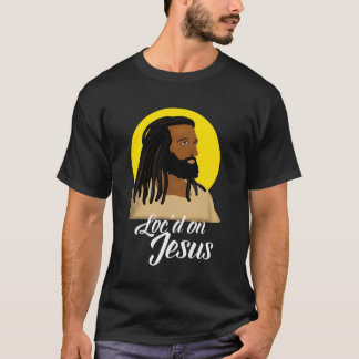 Zwarte Jezus met Christelijke C van Locs African A T-shirt