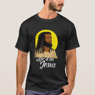 Zwarte Jezus met Christelijke C van Locs African A T-shirt