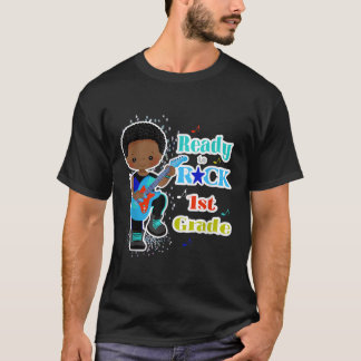 Zwarte Jongensvreugde 1e Klas Jongen Eerste Dag Op T-shirt