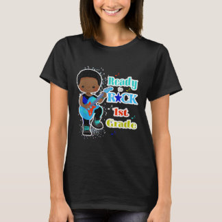 Zwarte Jongensvreugde Eerste Klas Jongen Eerste Da T-shirt