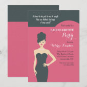 Zwarte Jurk Uitnodiging (Voorkant / Achterkant)