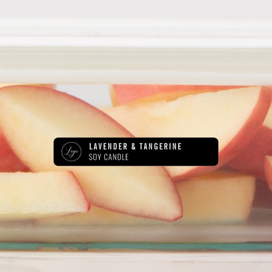 Zwarte kaars, tamper-bestendig zegel, uw Logo etik Labels (Aangebracht)