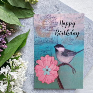 Zwarte Kaart van de Birthday-cichorei