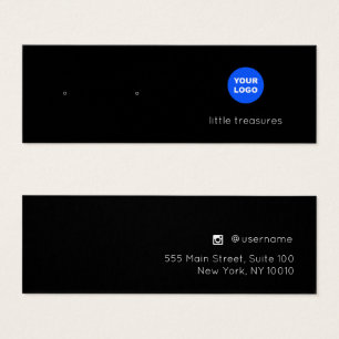 Zwarte kaart voor Logo met tapijt voor toevoegen