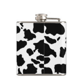 Zwarte Kabelhuid | Aangepaste monogram fles Heupfles (Achterkant)