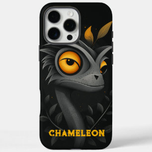 Zwarte kameleon gepersonaliseerd iPhone 16 pro max hoesje